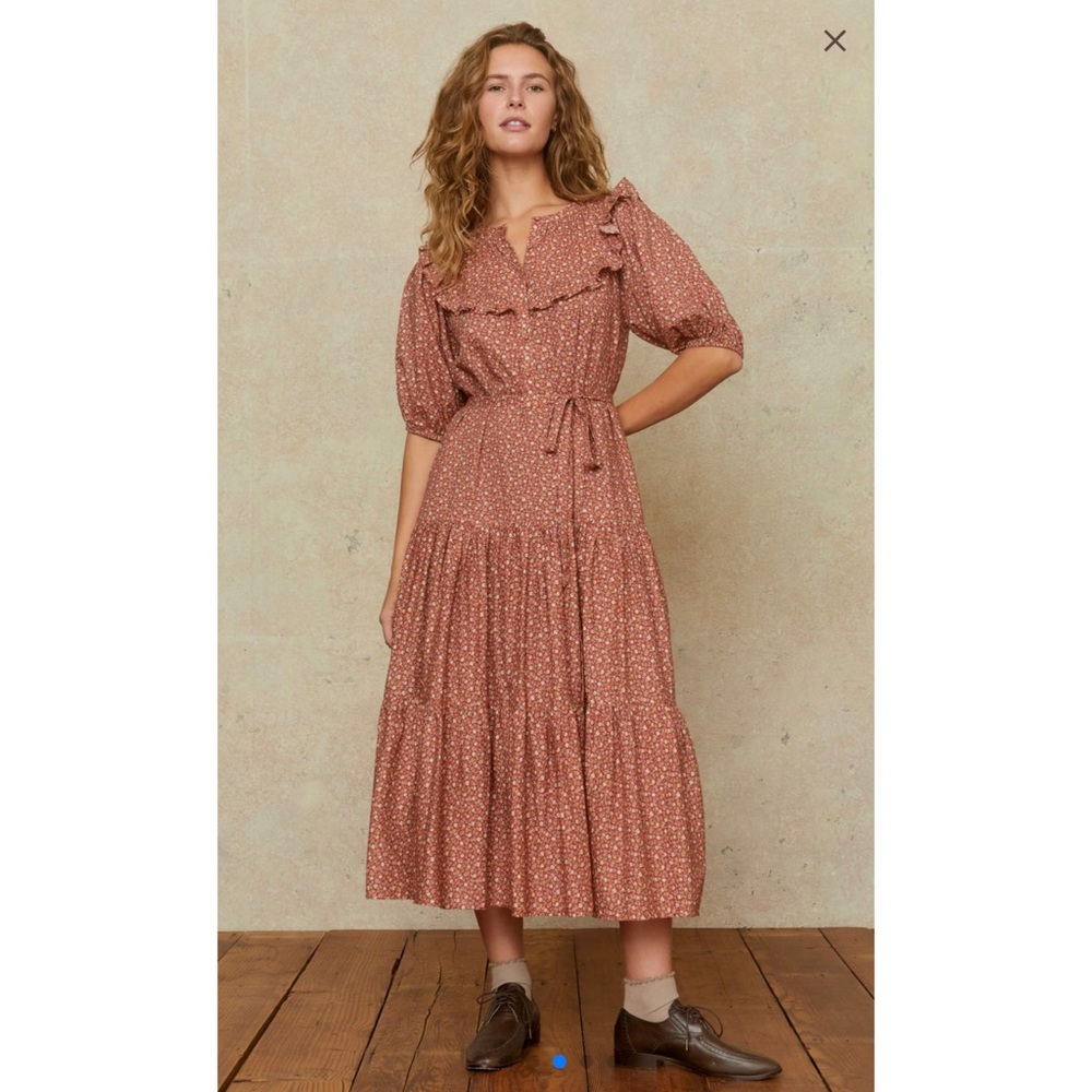 Christy Dawn Rust Floral Maxi Dress